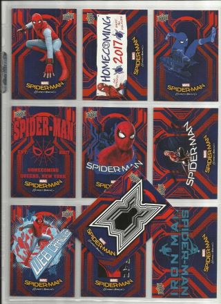 Walmart Spider - Man Homecoming Complete Set Of 50 Base Cards (rb - 1 To Rb - 50)