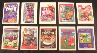 2015 Topps Wacky Packages Series 1 Complete Tattoo Set Of 10 Tattoos Nm