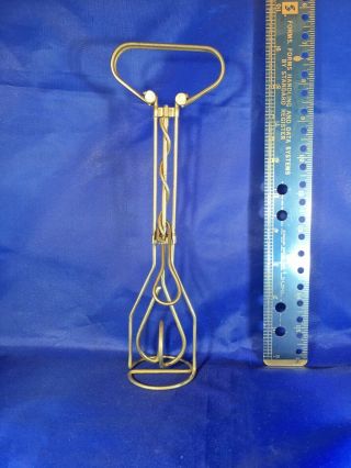 Unusual And Rare All Wire Stand - Up Archimedean Eggbeater,  Mixer Or Whip