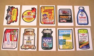 2017 Wacky Packages 50th Anniversary Series Old School Sticker Set Of 10 Cards