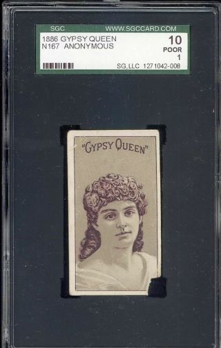 5) 1886 N167 OLD JUDGE ACTRESSES & BOY,  1) GYPSY QUEEN SGC GRADED TOBACCO CARDS 3