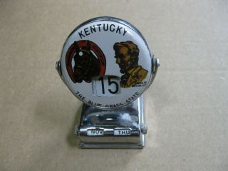 Vintage Kentucky The Blue Grass State Lincoln Souvenir Flip Perpetual Calendar