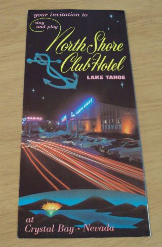 1968 Travel Brochure " North Shore Club Hotel " Lake Tahoe Nv