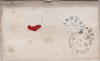 1844 QV CASTLE EDEN MX MALTESE CROSS ON LETTER WITH A 1d PENNY RED IMPERF STAMP 3