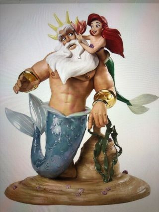 Wdcc " Morning Daddy " Ariel And King Triton From The Little Mermaid Limited Ed