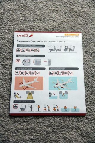 Iberia Express Airbus A321 - 200 Safety Card