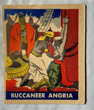 Vintage 1948 Leaf Pirate Card 168 - Buccaneer Angria In Good To Vg