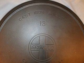 Scarce 13 Slant logo Griswold cast iron skillet 7
