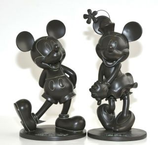 Mickey And Minnie Mouse Bronze Effect Large Figure Set,  Disneyland Paris