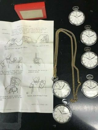 Pocket Watch Magic Routine Props 6 Watches Appear On Chain Plus More