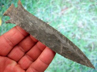 Fine 5 1/4 Inch G10 Kentucky Kirk Corner Notched Point With Arrowheads