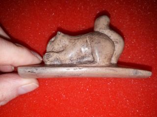 Authentic 3 1/2 " Hopewell Squirrel Effigy Pipe Found In Scioto Co.  Ohio