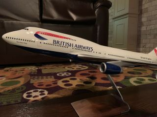 PacMin 1/100 British Airways Boeing 747 - 400 “United Kingdom” Union Flag Model 2