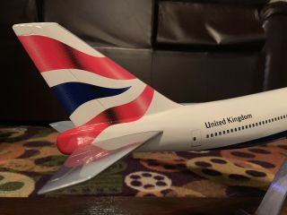 PacMin 1/100 British Airways Boeing 747 - 400 “United Kingdom” Union Flag Model 6