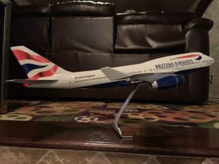 PacMin 1/100 British Airways Boeing 747 - 400 “United Kingdom” Union Flag Model 8