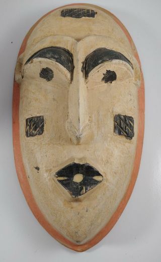 Vintage Hand Carved Wooden Mask Wall Decor