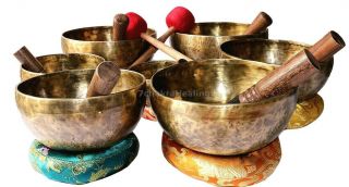 Singing Bowl Set Of 7 - Chakra Set Of 7 - Singing Bowls - Tibetan Bowl - Frequency Bowls
