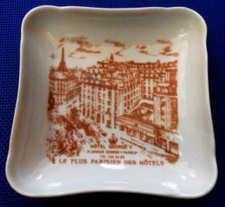 Vintage Hotel George V Pillivuyt France,  Porcelain Trinket Soap Tip Dish Ashtray