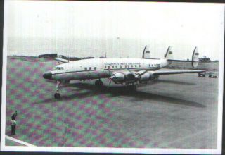 Tap Of Portugal Lockheed G Constellation At Madeira Plain - Back Photo Card
