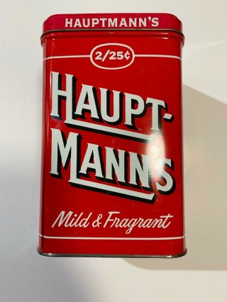 Vintage Haupt - Mann’s Cigar Tin Hauptmann’s Tobacco Box Cigars Store Counter