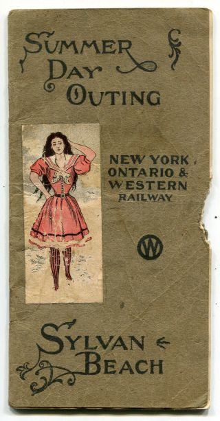 1898 Sylvan Beach Ny Souvenir Booklet York Ontario & Western Railroad Rr