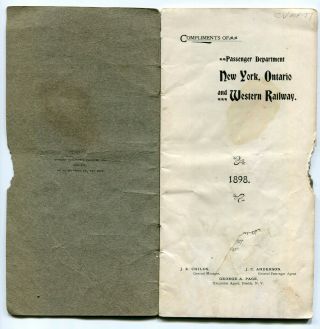1898 Sylvan Beach NY Souvenir Booklet York Ontario & Western Railroad RR 2