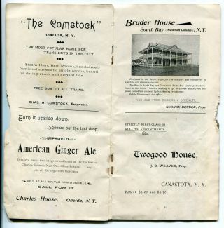 1898 Sylvan Beach NY Souvenir Booklet York Ontario & Western Railroad RR 6