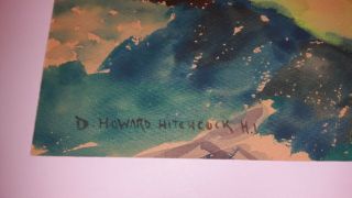 D.  Howard Hitchcock Watercolor of Hawaiian scene 2