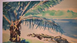 D.  Howard Hitchcock Watercolor of Hawaiian scene 4