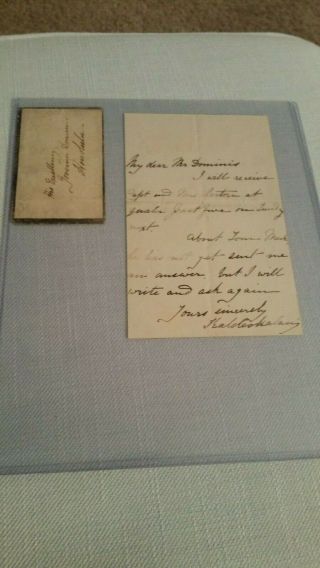 Queen Emma Signed Letter Signed With Envelope Addressed To Mr.  Dominis