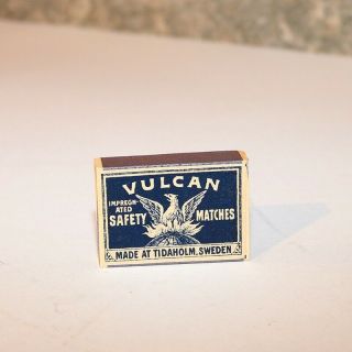 Antique Vulcan Eagle Sweden Safety Matches - Wooden Matchbox