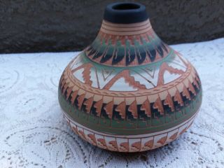 Vintage Estate Signed J Watson Navajo Indian Pottery Jar Beautifully Done