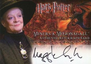 Harry Potter Memorable Moments Maggie Smith Minerva Mcgonagall Autograph Card