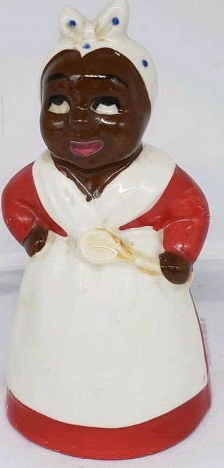 Aunt Jemima Uncle Moses Vintage Black Americana Ceramic Salt & Pepper Shakers 2