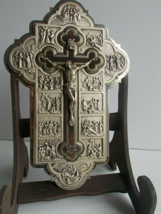 Catholic Holy Relic True Cross Passion Crucifix Icon Stations of cross Reliquary 8