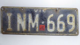 Old Vintage Black & White Victorian Number Plate Mens Shed Den Imn 669