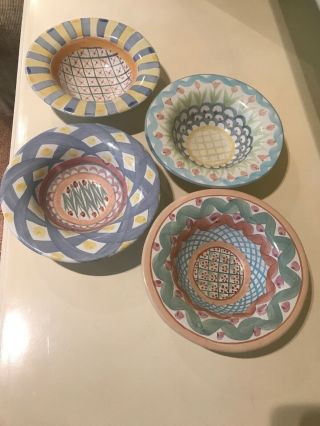 mackenzie childs Bowls And Plates 4 Each 6