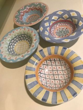 mackenzie childs Bowls And Plates 4 Each 8