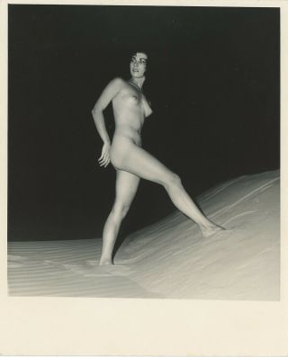 Bunny Yeager Pin - Up Photograph Fine Art Nude in Sand Dunes NR 2