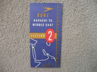 Boac Route Map Section 2 Middle East To Karachi From 1950s