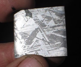 Gorgeous Etched Gibeon Iron Meteorite Thin Slice 112 Etch 4 Jewelry