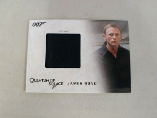 James Bond 007 Daniel Craig Worn Jacket Relic Swatch Costume Quantum Solace /625