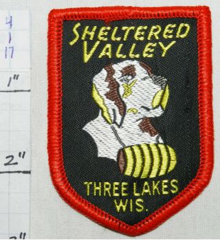 Wisconsin,  Sheltered Valley Ski Area Three Lakes Woven Vintage 1960 
