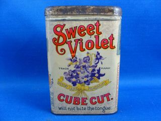 Sweet Violet Cube Cut Tobacco Pocket Tin