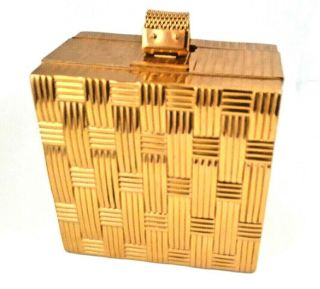 Vintage Art Deco EVANS Gold Carryall Compact & Cigarette Case Combination.  SEE 4
