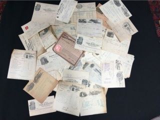Large Quantity Letterheads,  Receipts,  Bills,  Large Variety Almost 5 Lbs C.  1910