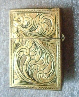 fine old Zippo cigarette lighter in sterling silver Italian enamel case 2