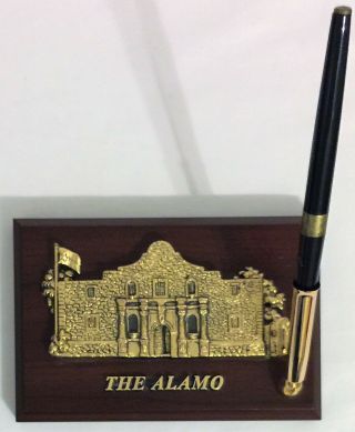 Vintage Alamo San Antonio,  Texas Pen And Stand Set Historical Item