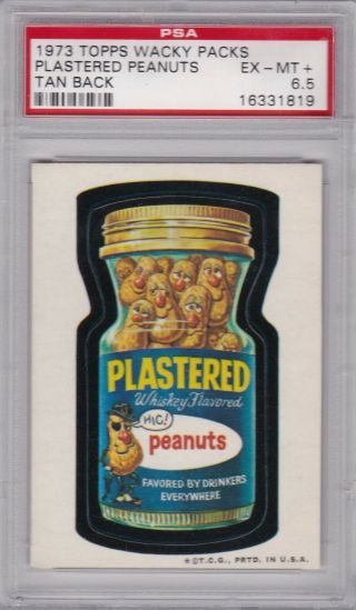 1973 Topps Wacky Packages Plastered Peanuts (tb) Psa 6.  5 Ex/mt,  Series 2 Packs