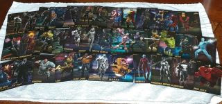 Complete Set All 75 Marvel Contest Of Champions Game Cards Standard Non - Foil